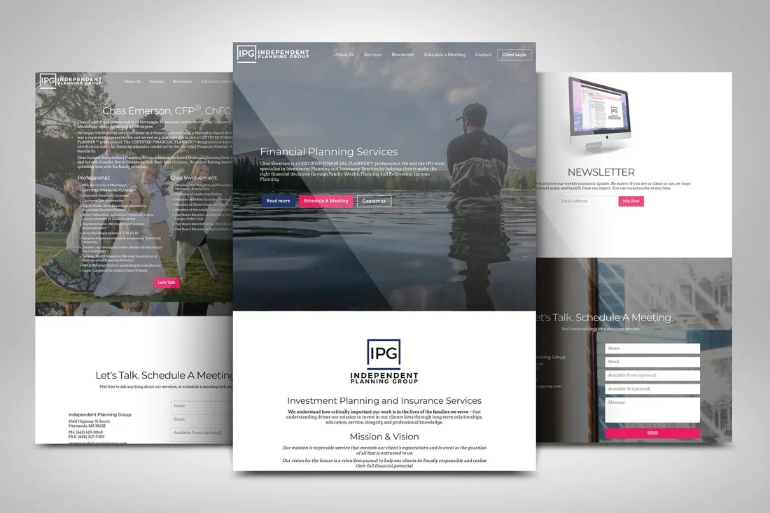 Independent Planning Group website pages
