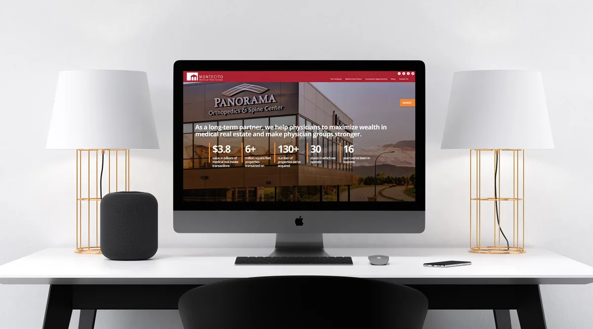 Close view of the Montecito homepage showing key stats