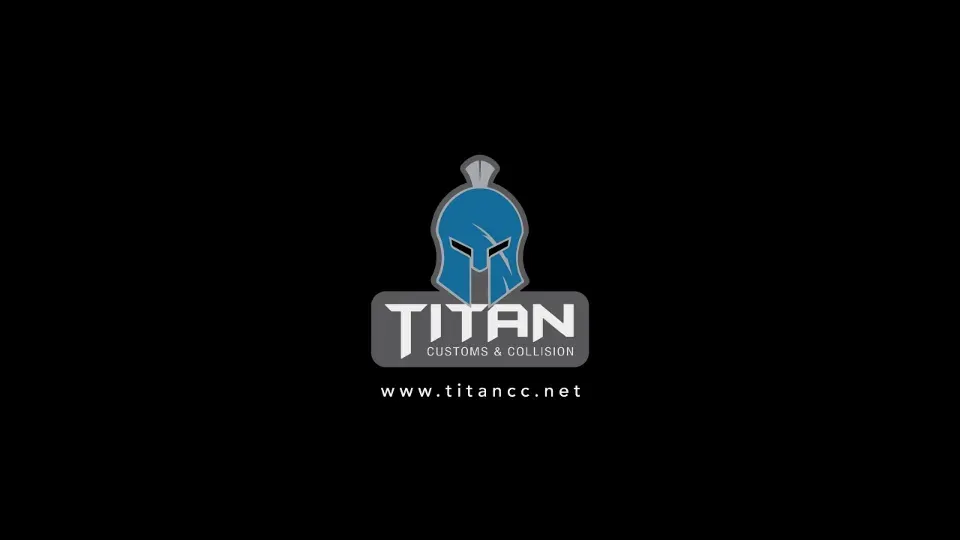 Titan Customs logo stinger frame on black
